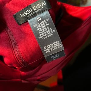 Bisou Bisou Red Satin Wiggle Dress M